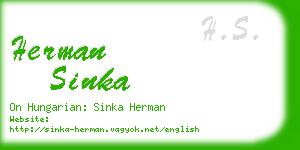 herman sinka business card